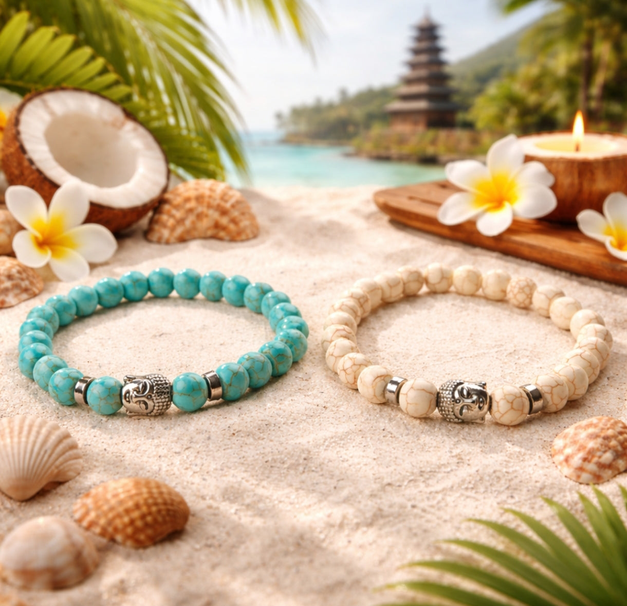 Bracelet Mala Pierre Précieuse avec tête de Bouddha