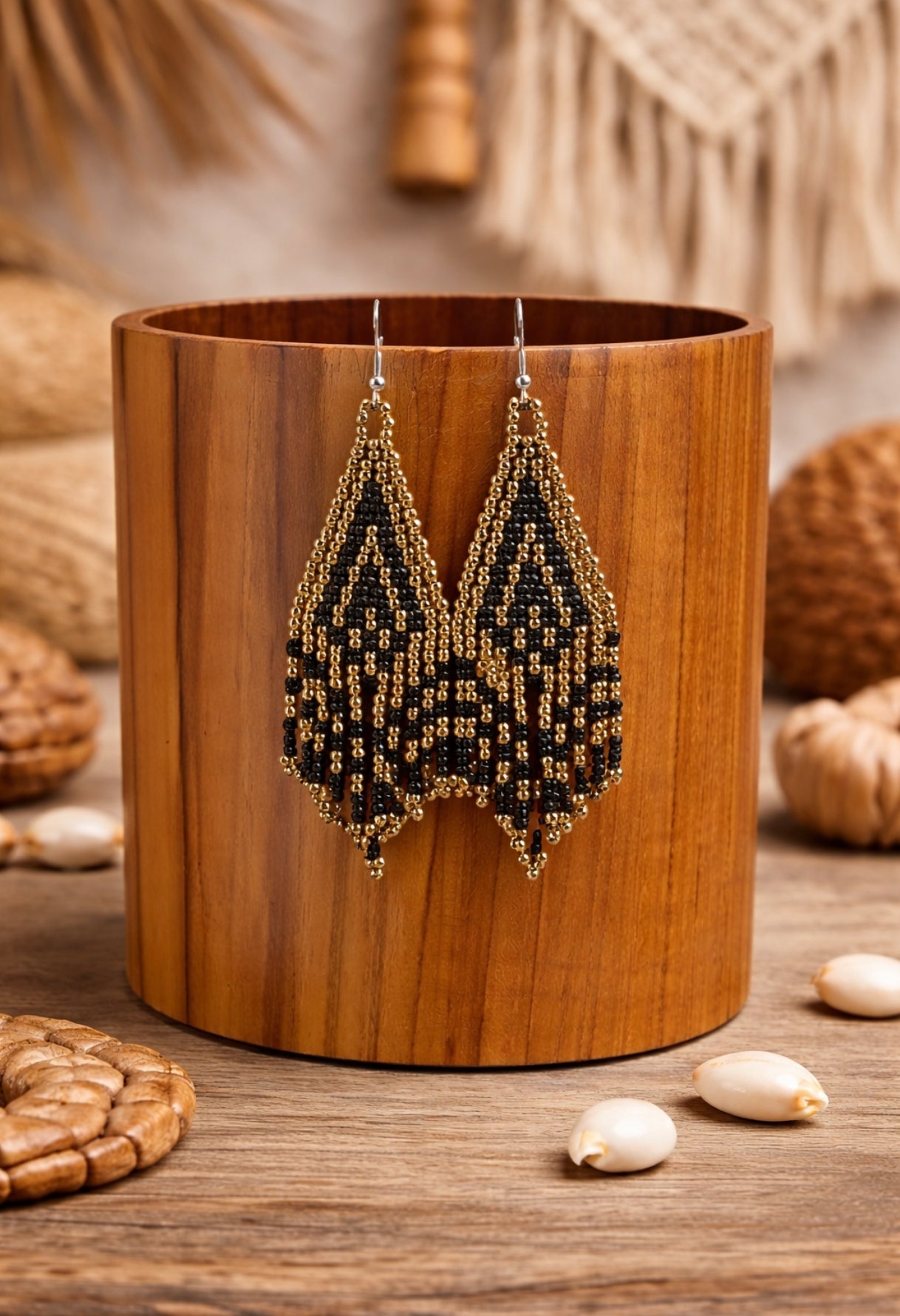 Boucles d'oreilles en perles de Miyuki