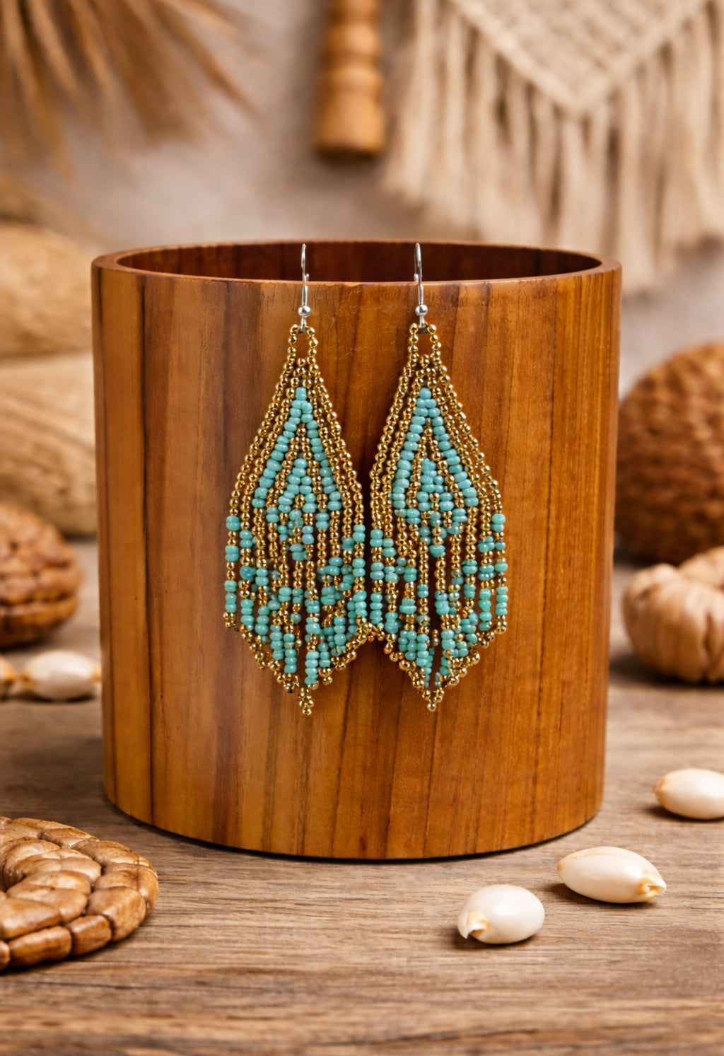 Boucles d'oreilles en perles de Miyuki