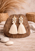 Boucles d’oreilles bohème à pampilles naturelles