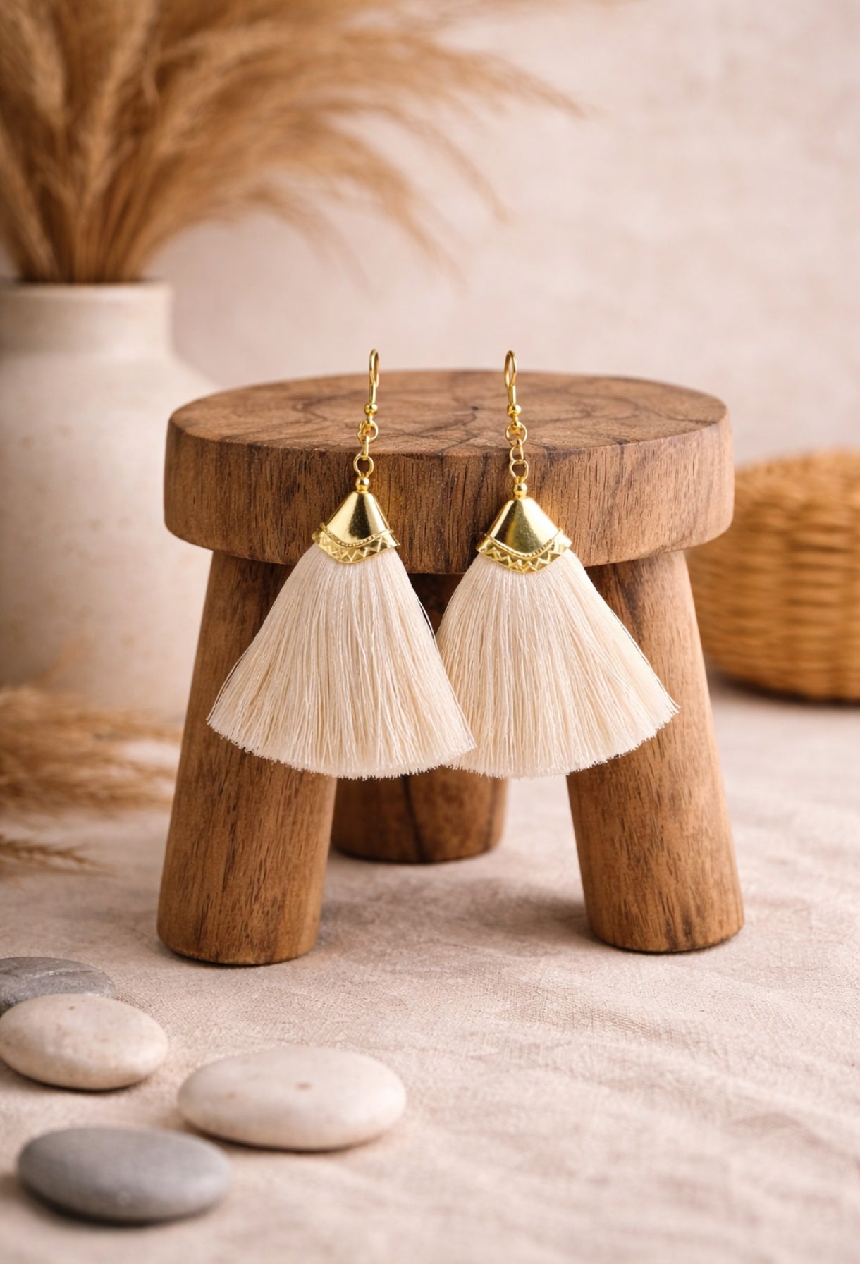 Boucles d’oreilles pompon – Esprit bohème chic