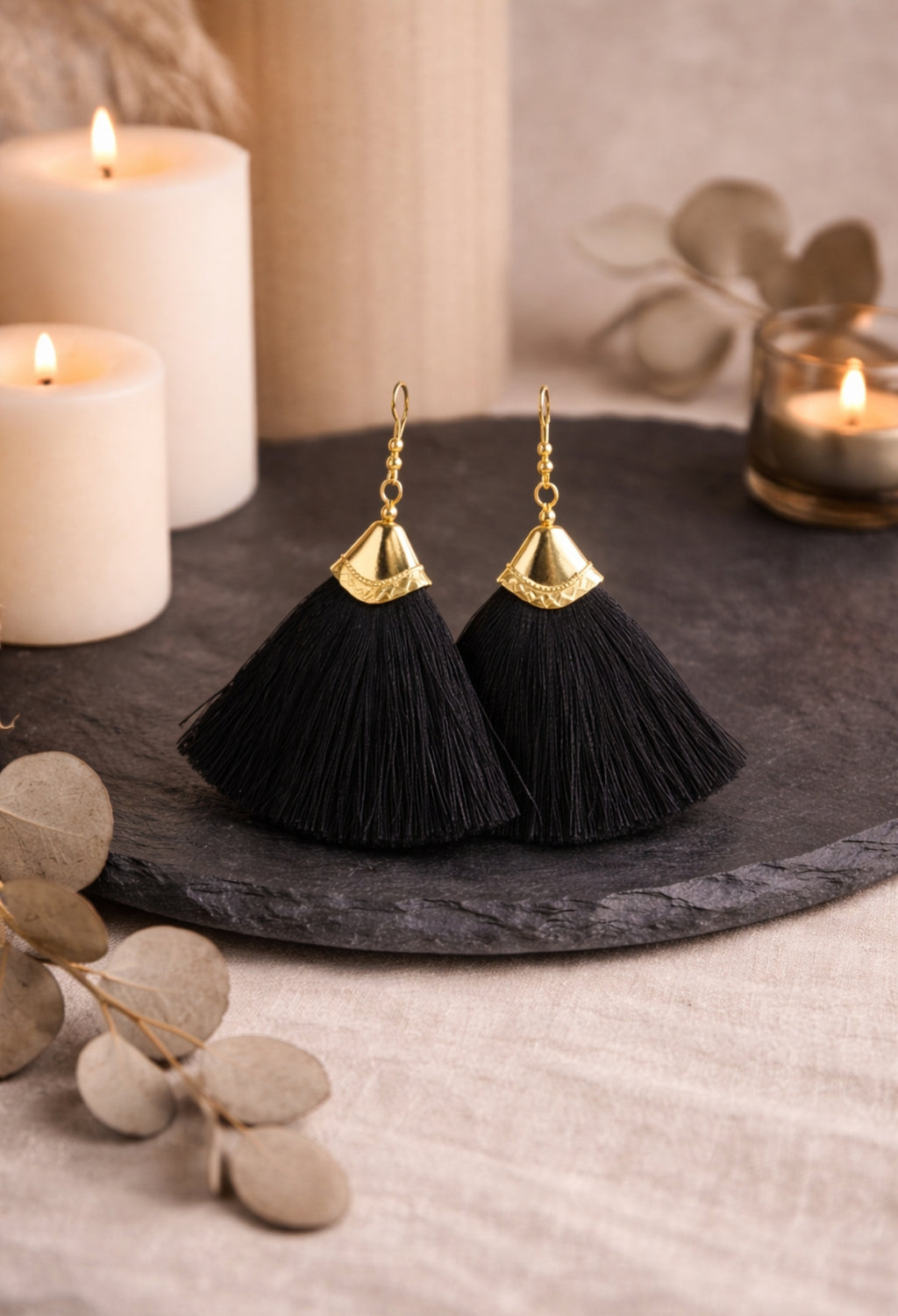 Boucles d’oreilles pompon – Esprit bohème chic