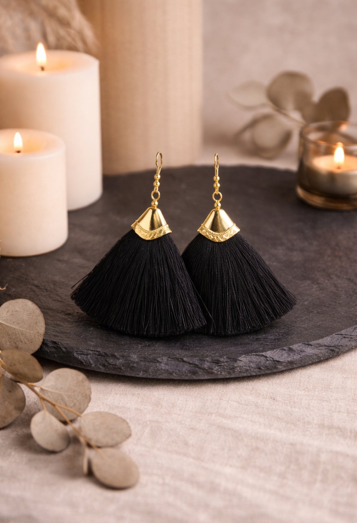 Boucles d’oreilles pompon – Esprit bohème chic