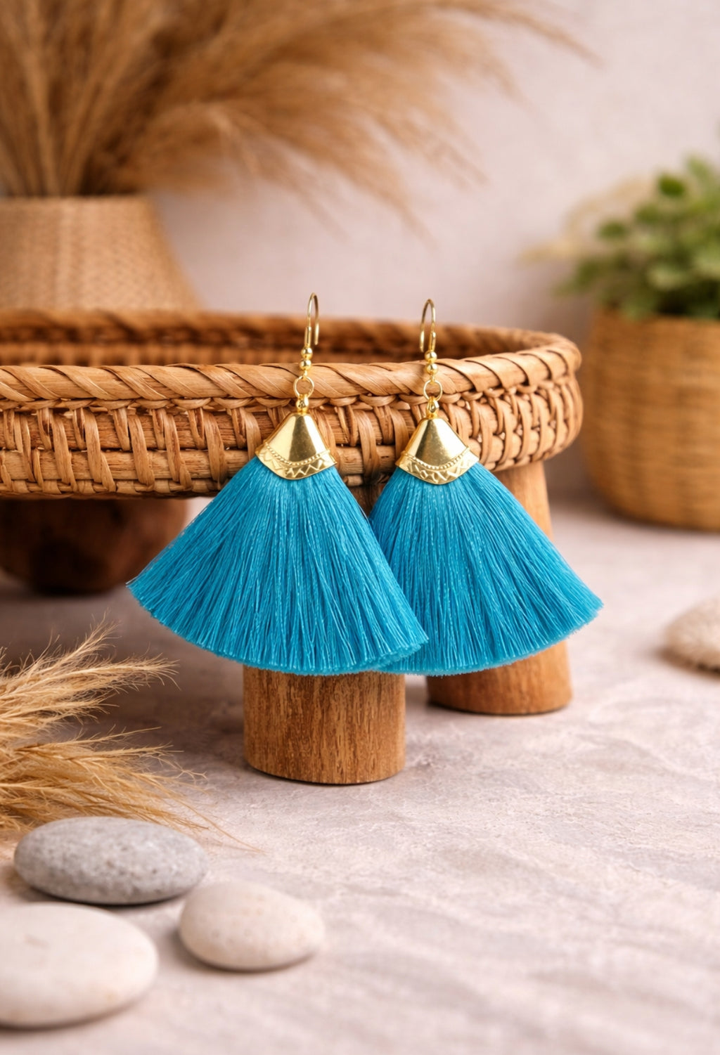 Boucles d’oreilles pompon – Esprit bohème chic