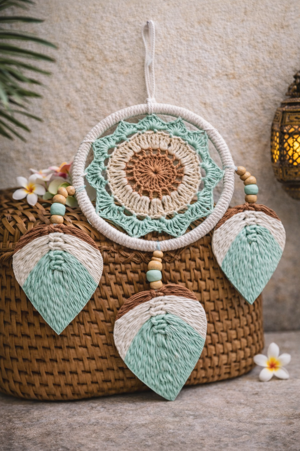 Mini attrape-rêves bohème – Fait main