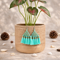 Boucles d'oreilles perles de Miyuki et pompon