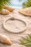 Bracelet Mala Blanc Eléphant Petites Perles