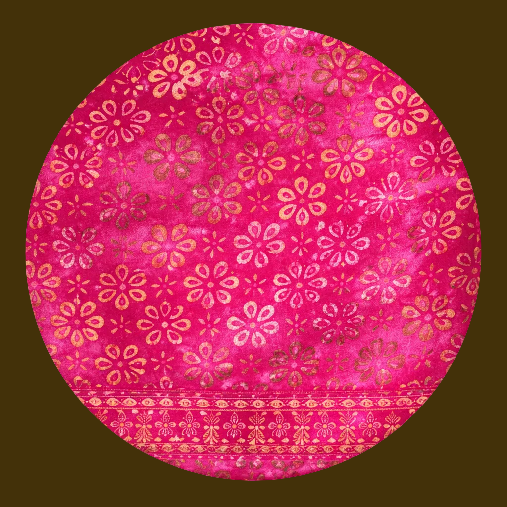 Sarong Batik Motifs Floraux Rose