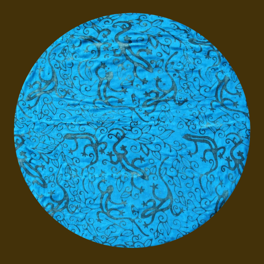 Sarong Motifs Geckos Turquoise