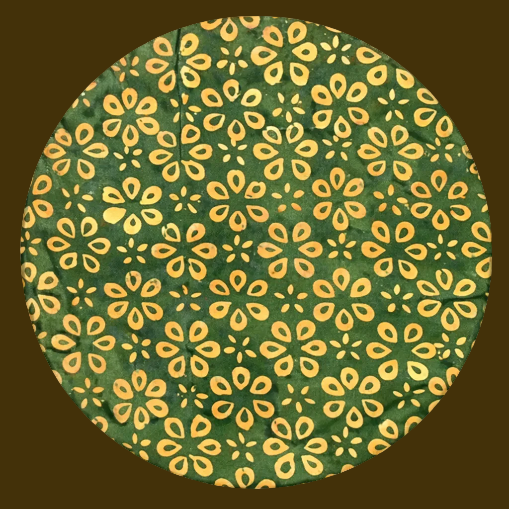 Sarong Batik Motifs Floraux Vert