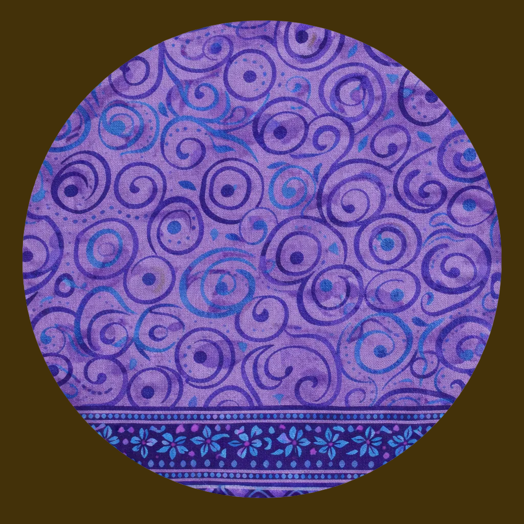 Sarong Batik Motifs Cercles Violet