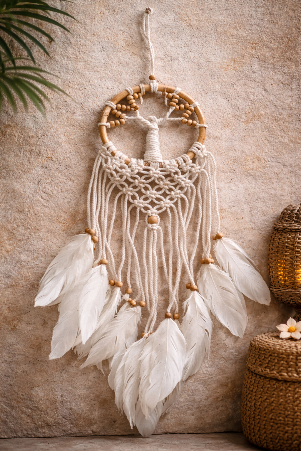 Mini Attrape-rêves macramé – Fait main