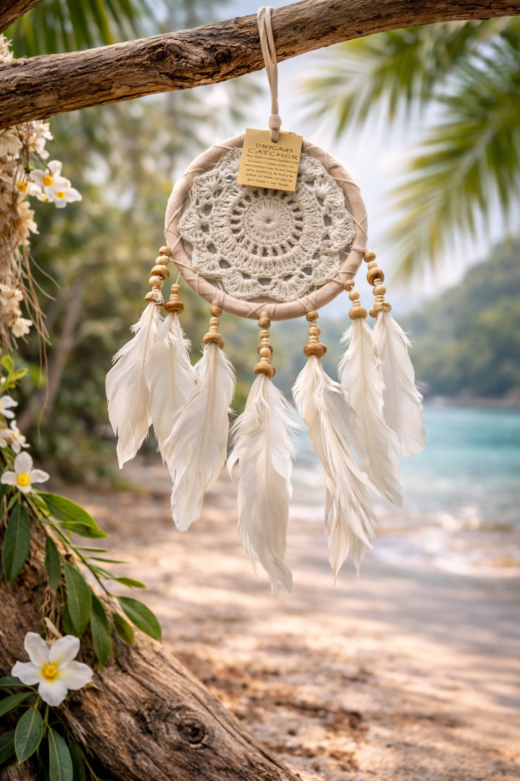 Mini Attrape-rêves Plumes- Fait Main
